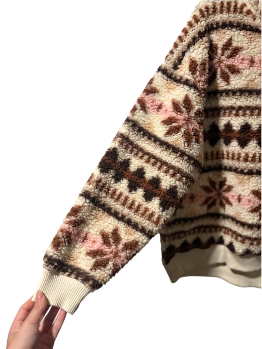 Aerie Sherpa Quarter Zip Sweater - Picture 6 of 10